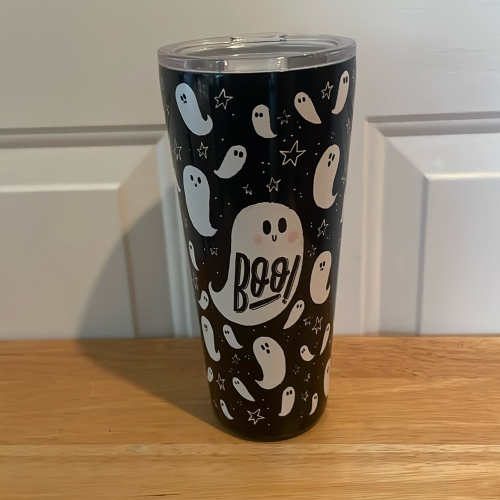 Halloween Insulated Tumbler Hot/Cold-30 oz Boo Ghosts-NWT